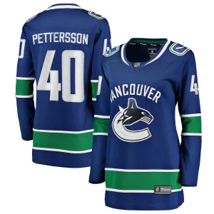 Fanatics Breakaway Womens Home Jersey - Vancouver Canucks Royal Orca - Elias Pettersson