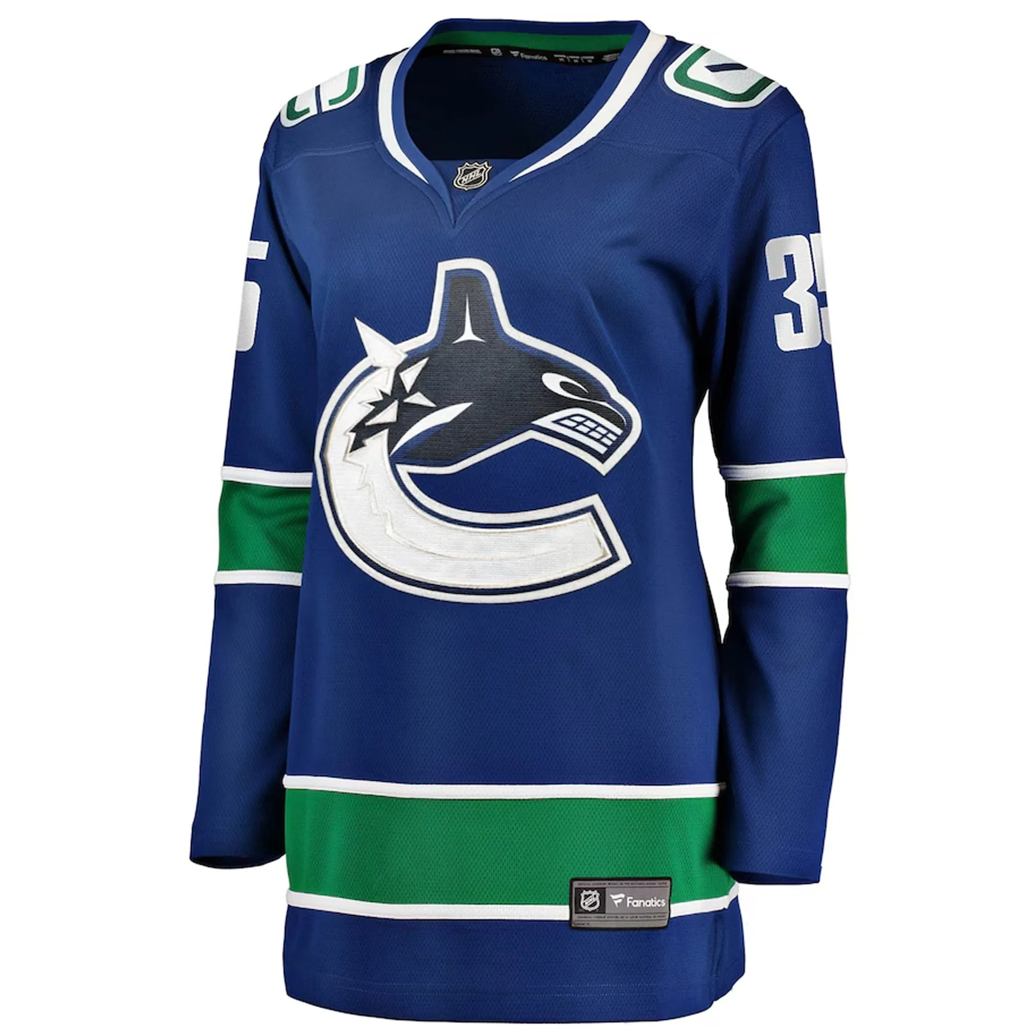 Fanatics Breakaway Womens Home Jersey - Vancouver Canucks Royal Orca - Thatcher Demko