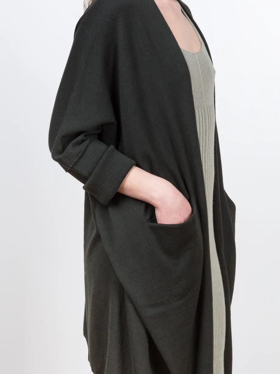 fine wide cardigan - pine