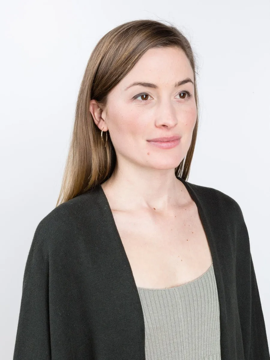fine wide cardigan - pine