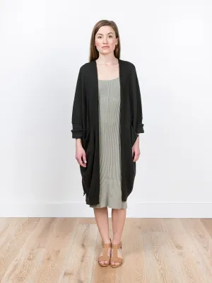 fine wide cardigan - pine