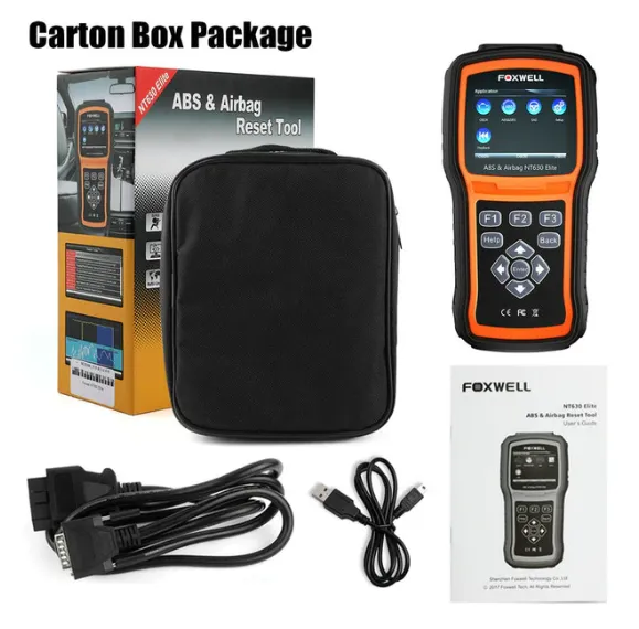 Foxwell NT630 Plus Diagnostic Scan Tool OBD2 ABS Airbag SRS SAS Crash Data Reset