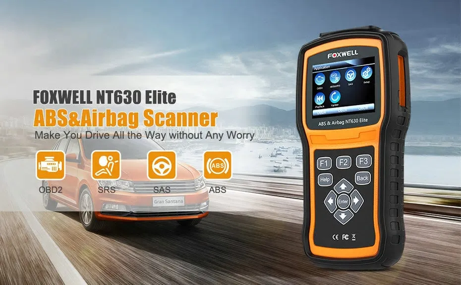 Foxwell NT630 Plus Diagnostic Scan Tool OBD2 ABS Airbag SRS SAS Crash Data Reset