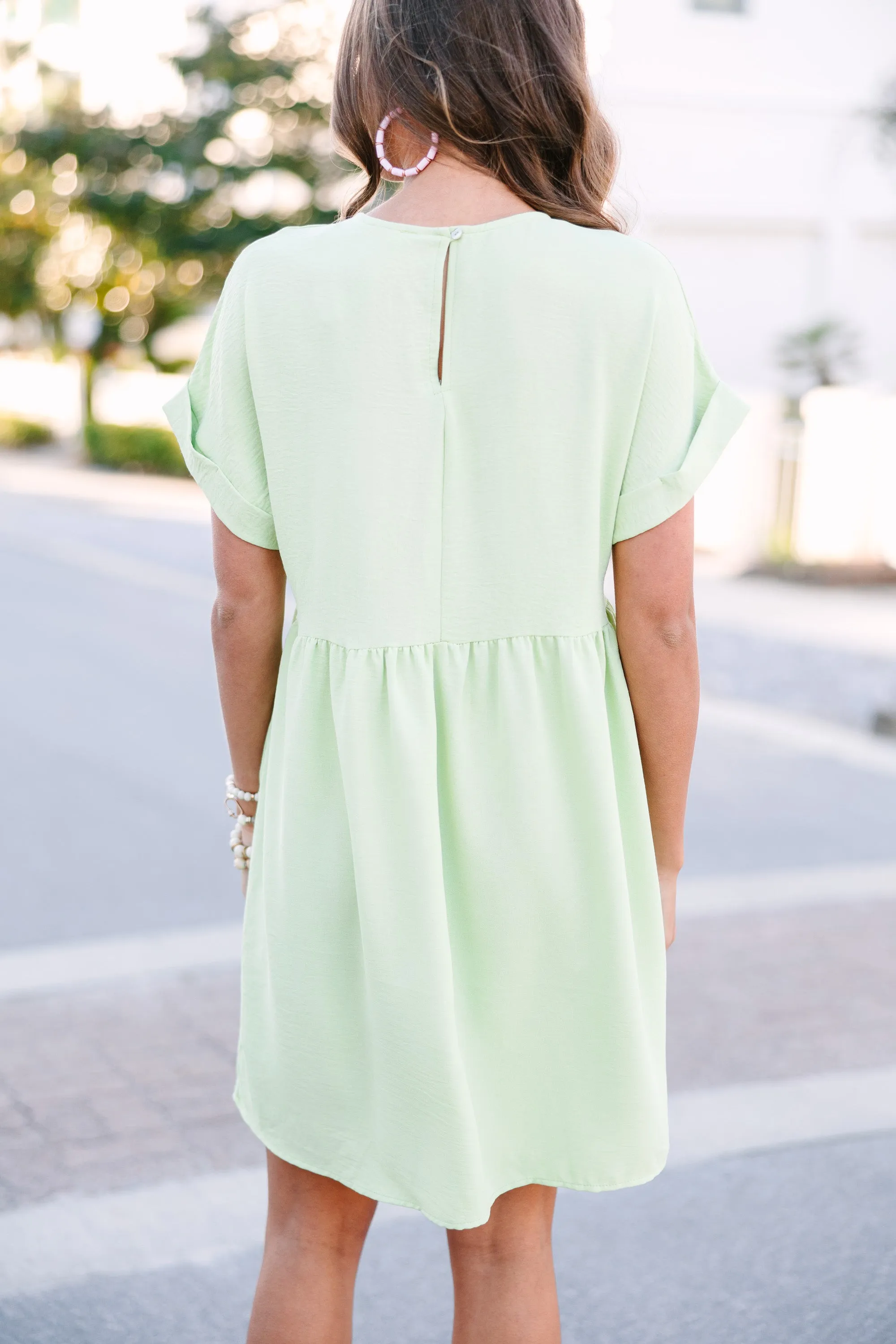 Full Of Joy Melon Green Babydoll Dress
