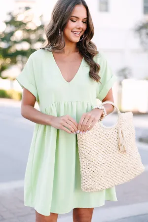 Full Of Joy Melon Green Babydoll Dress