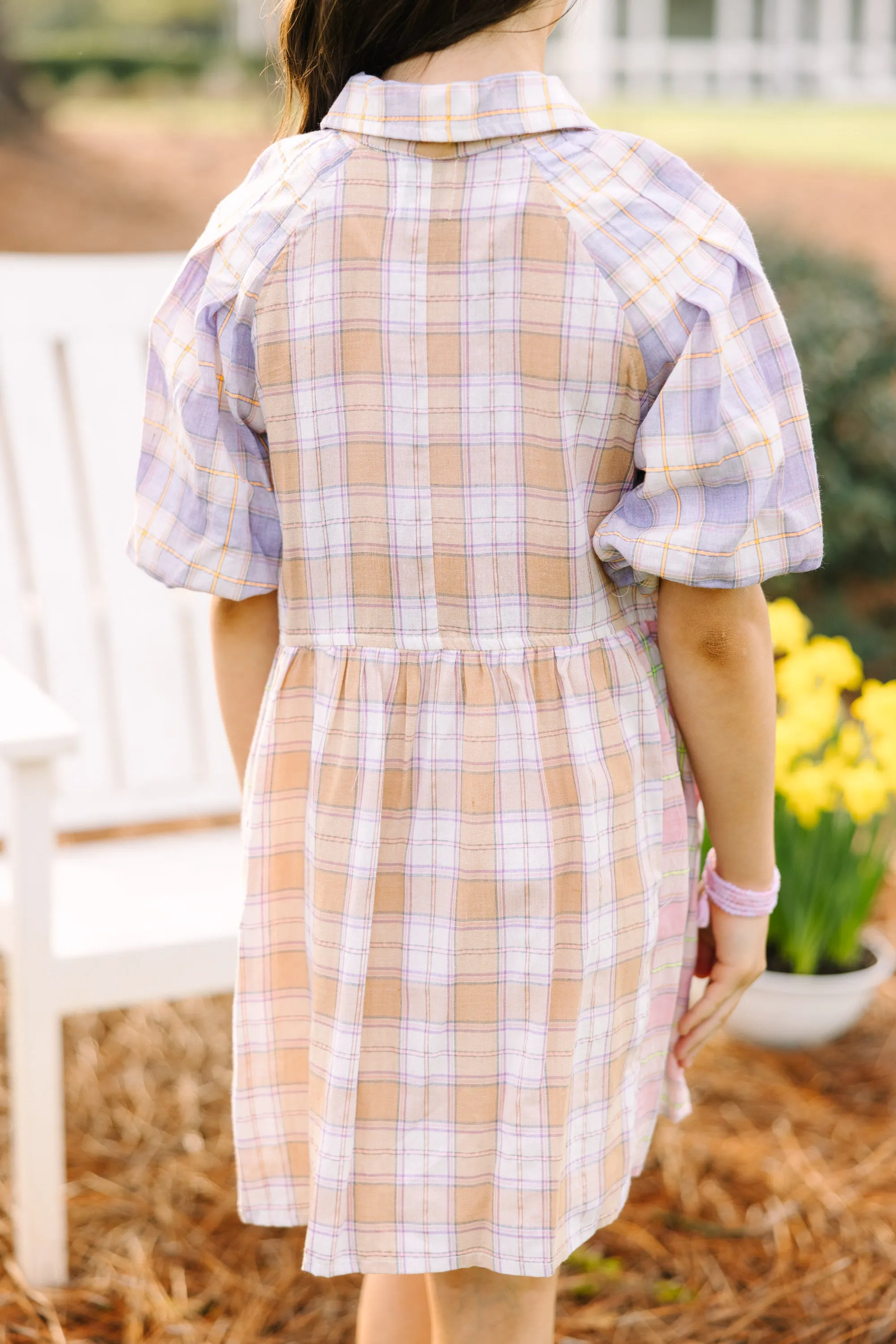 Girls: Happy Place Plaid Dress