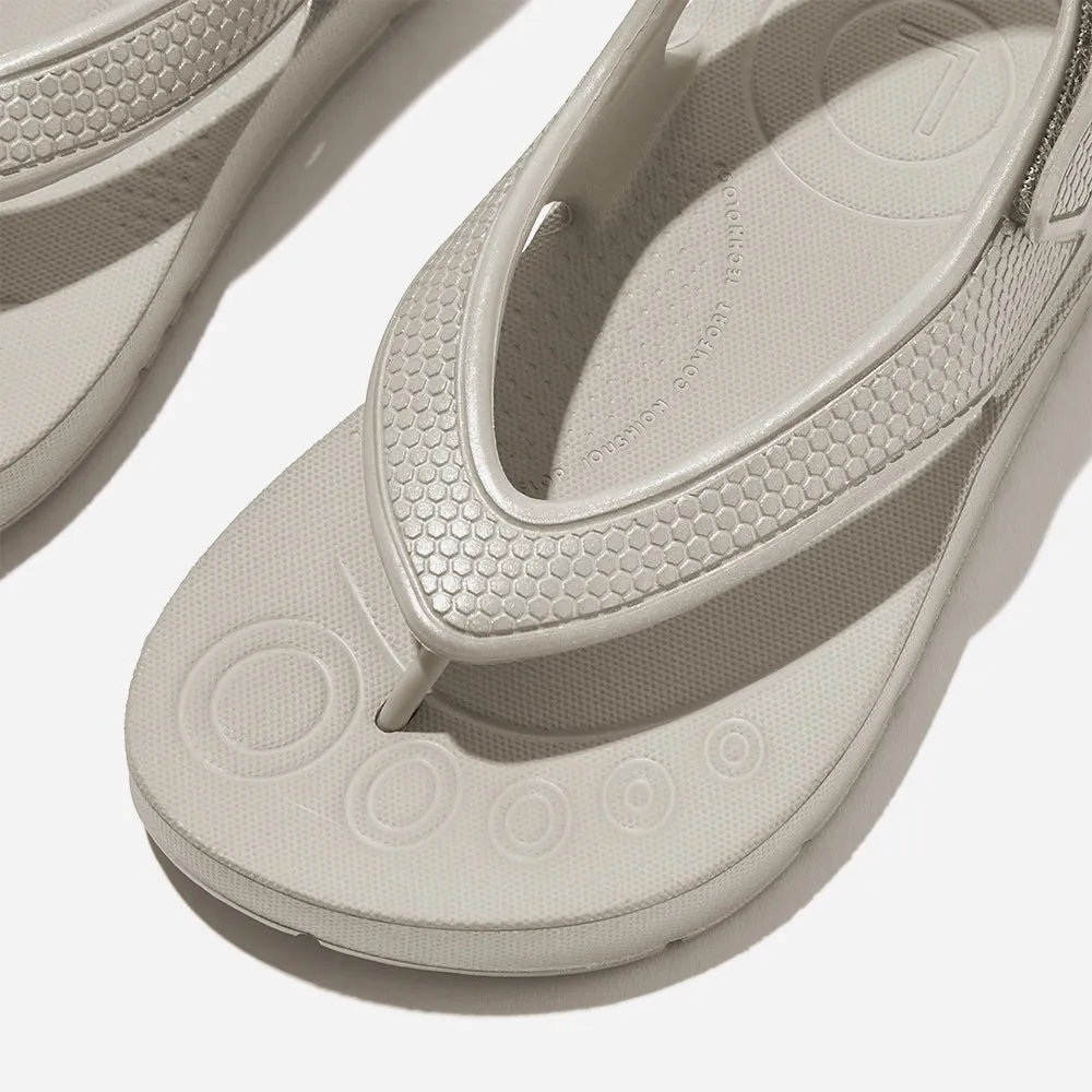 Giày Sandal Trẻ Em Fitflop Iqushion Toddler Shimmer Ergonomic - Xám
