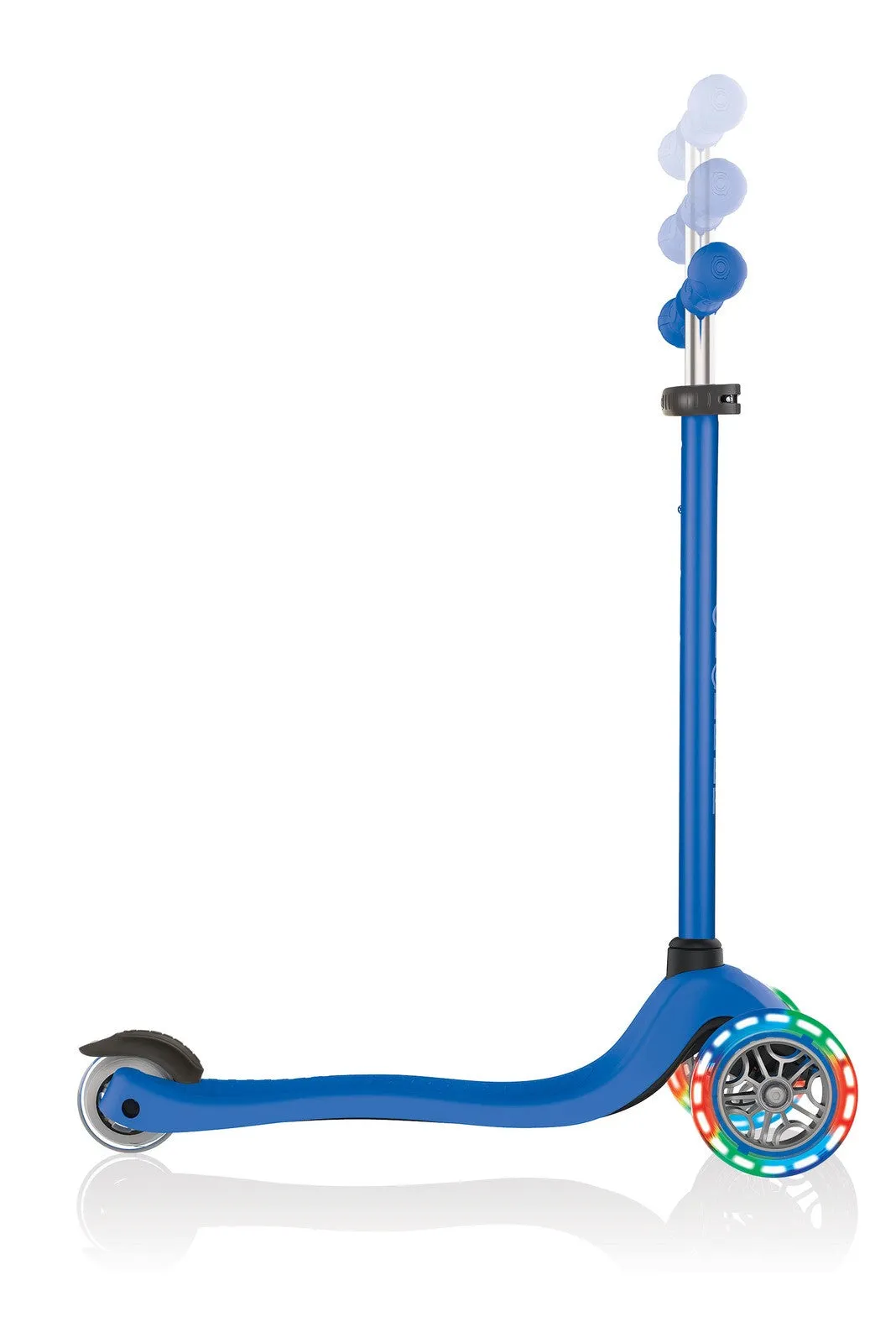 Globber Primo 3 Wheel Scooter With Lights & Ano T-bar Various Colours