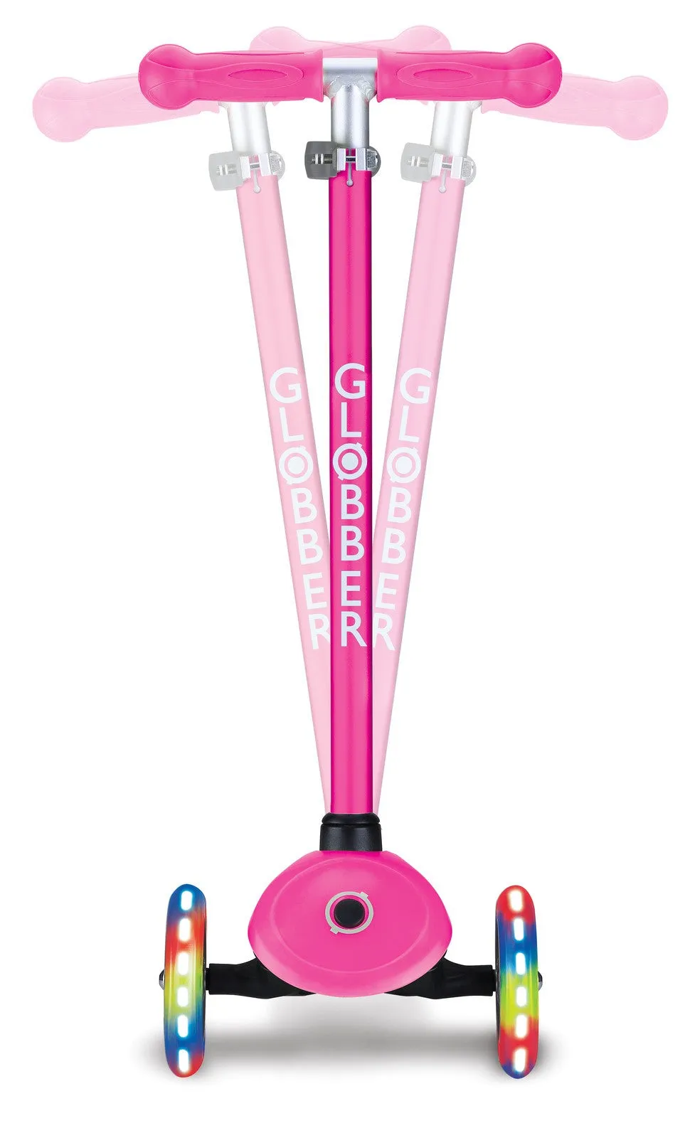 Globber Primo 3 Wheel Scooter With Lights & Ano T-bar Various Colours