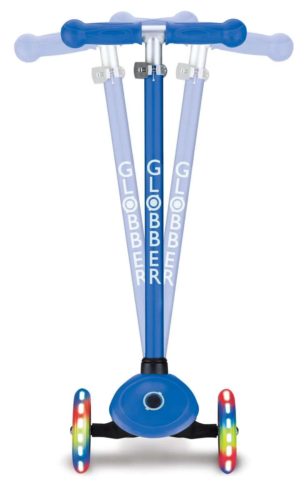 Globber Primo 3 Wheel Scooter With Lights & Ano T-bar Various Colours