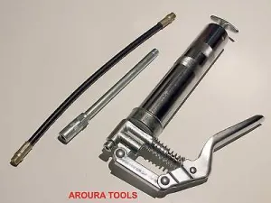 GREASE GUN -120 cc- PISTOL GRIP - WITH SOLID & FLEXIBLE EXTENSION -BRAND NEW