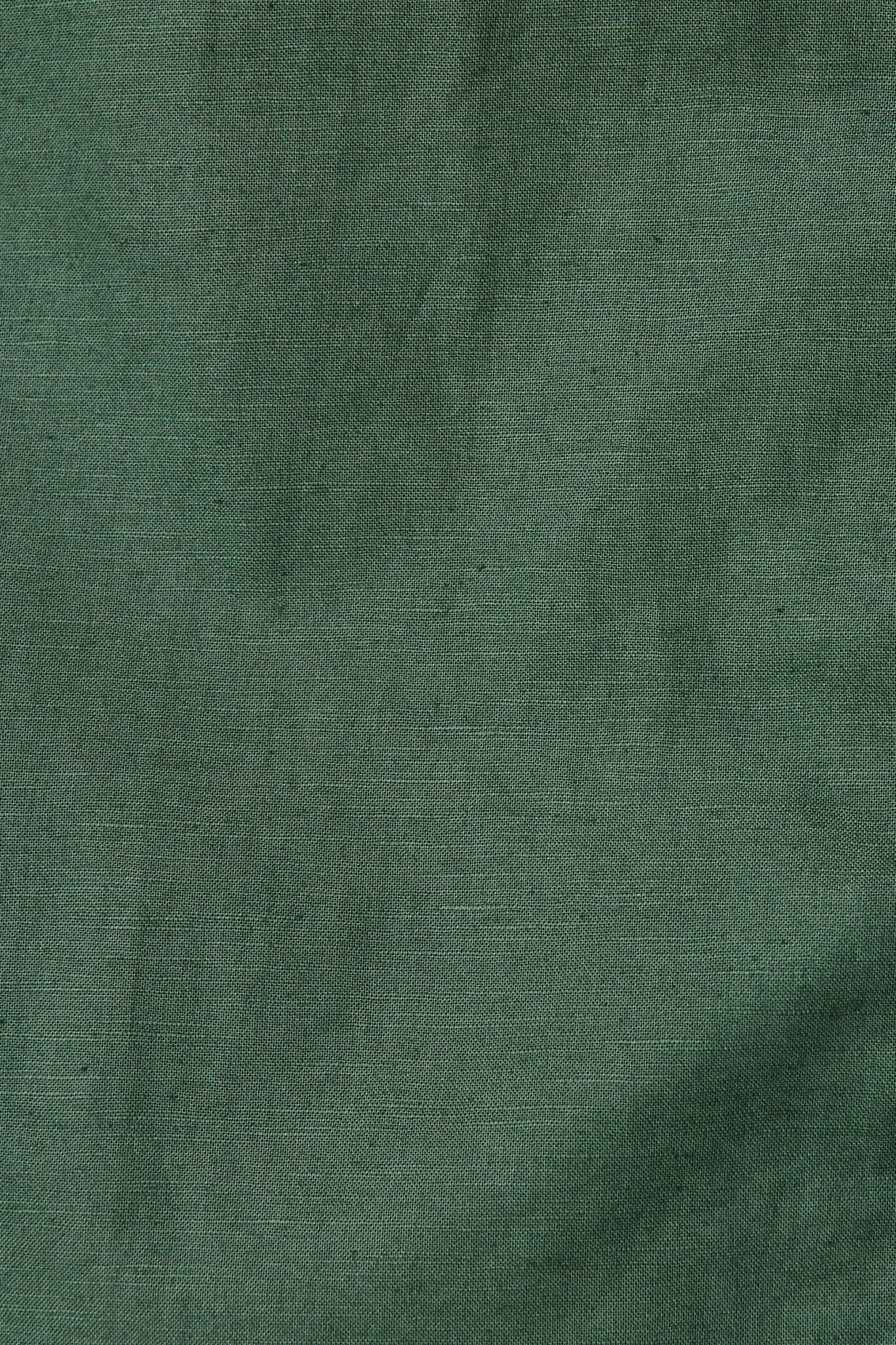 Green Cotton Linen Midi Shirt Dress by Oatland