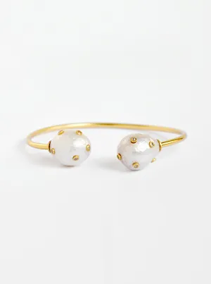 Hand Crafted Double Baroque Pearl Bangle