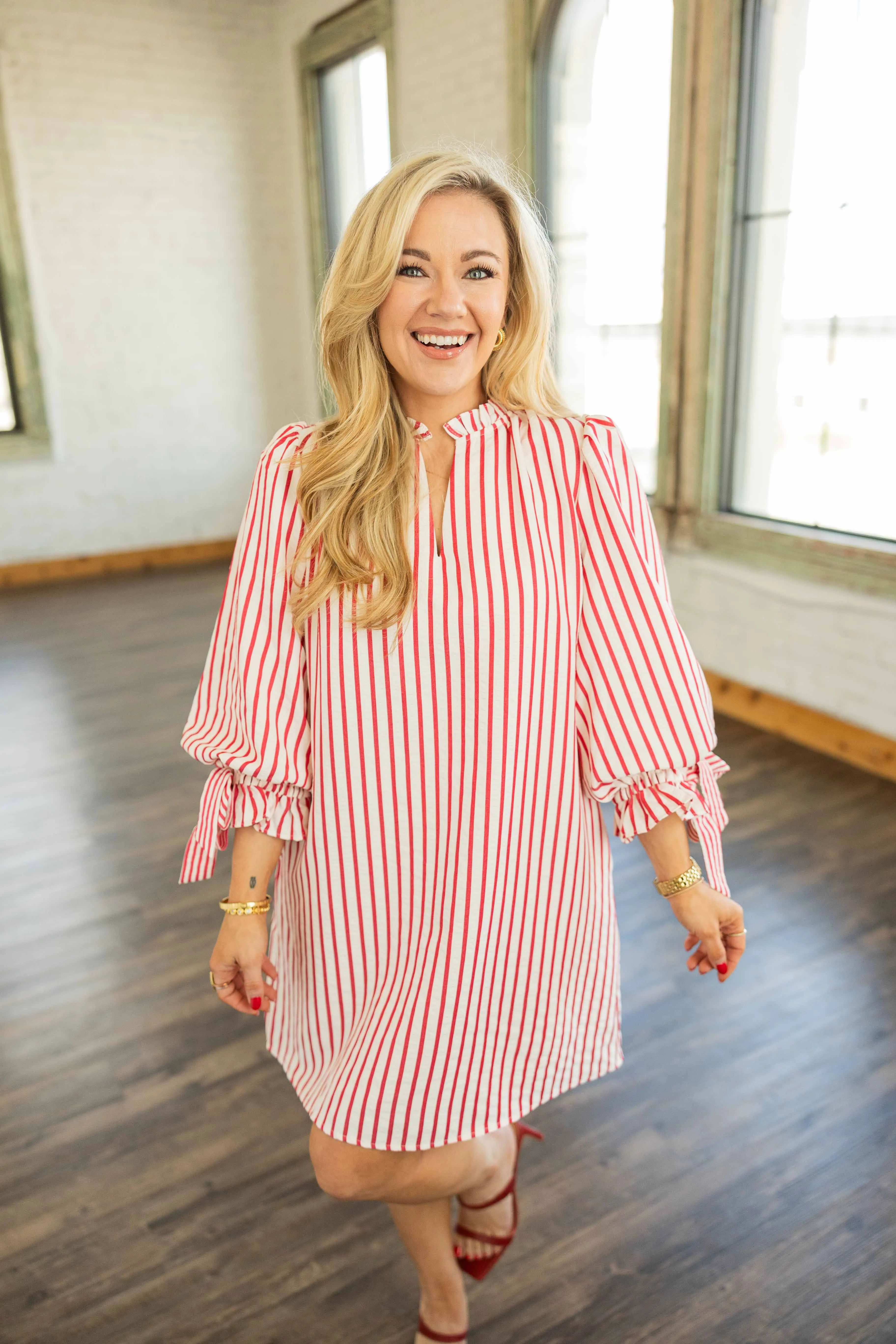 HARMONY STRIPED MINI DRESS