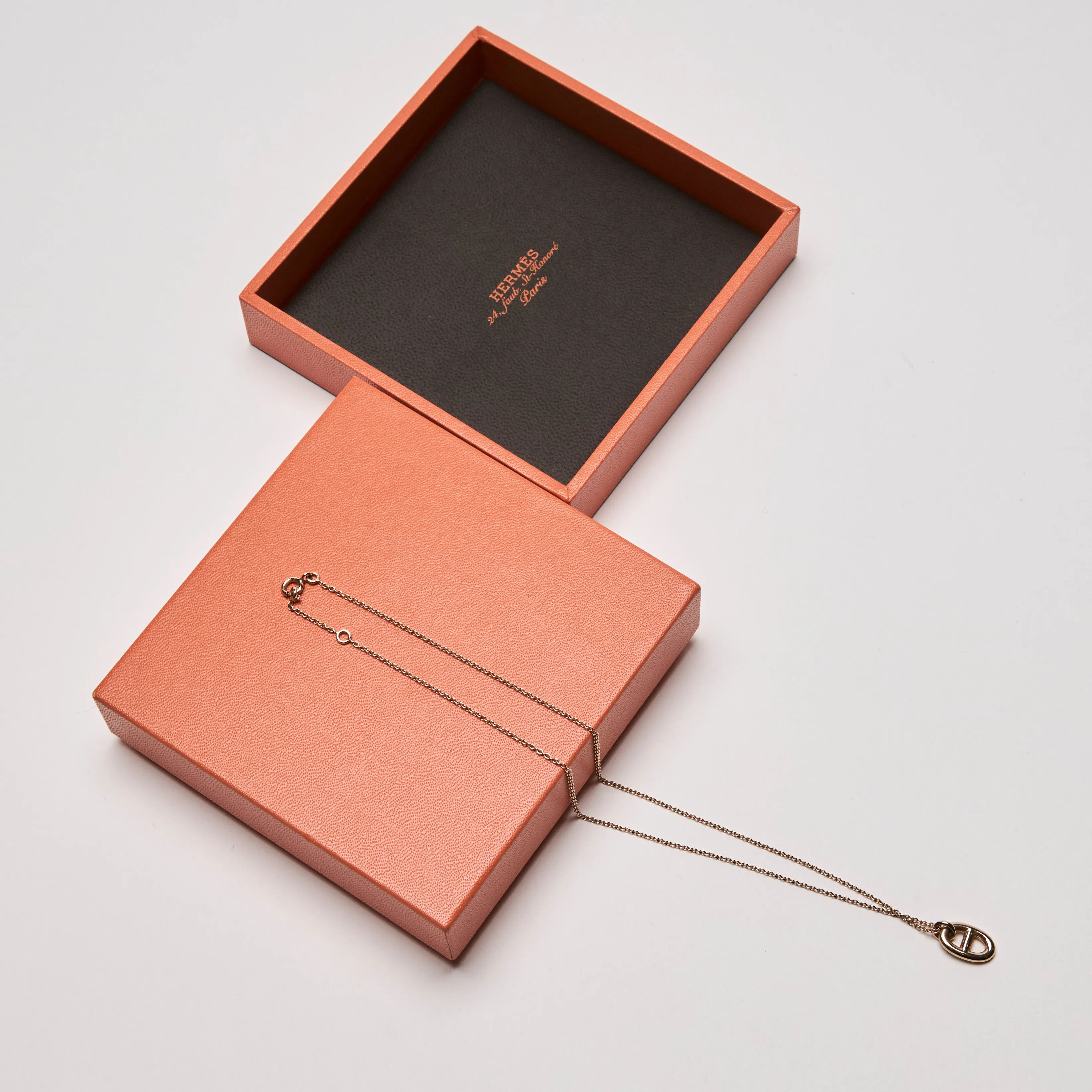 Hermes Farandole Rose Gold Pendant Necklace (small)