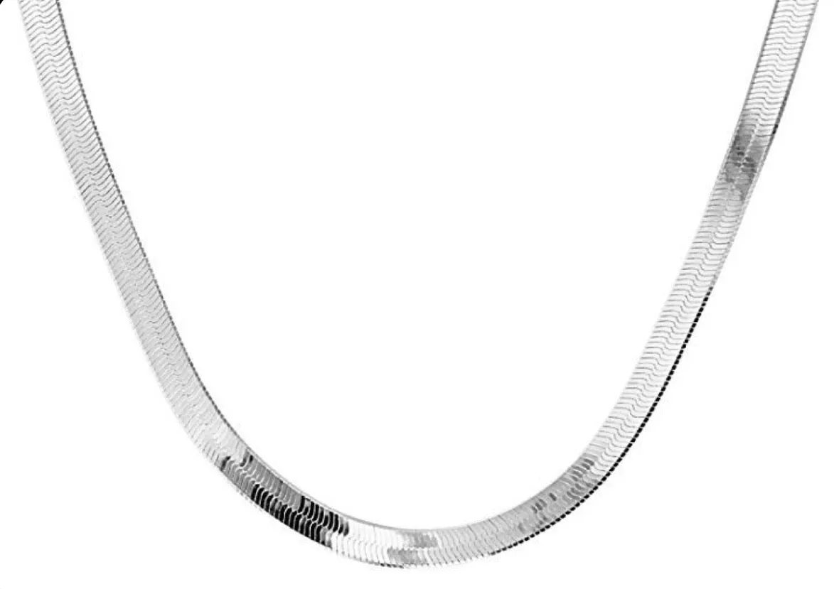 Herringbone Chain in Gold, Rose Gold & Silver