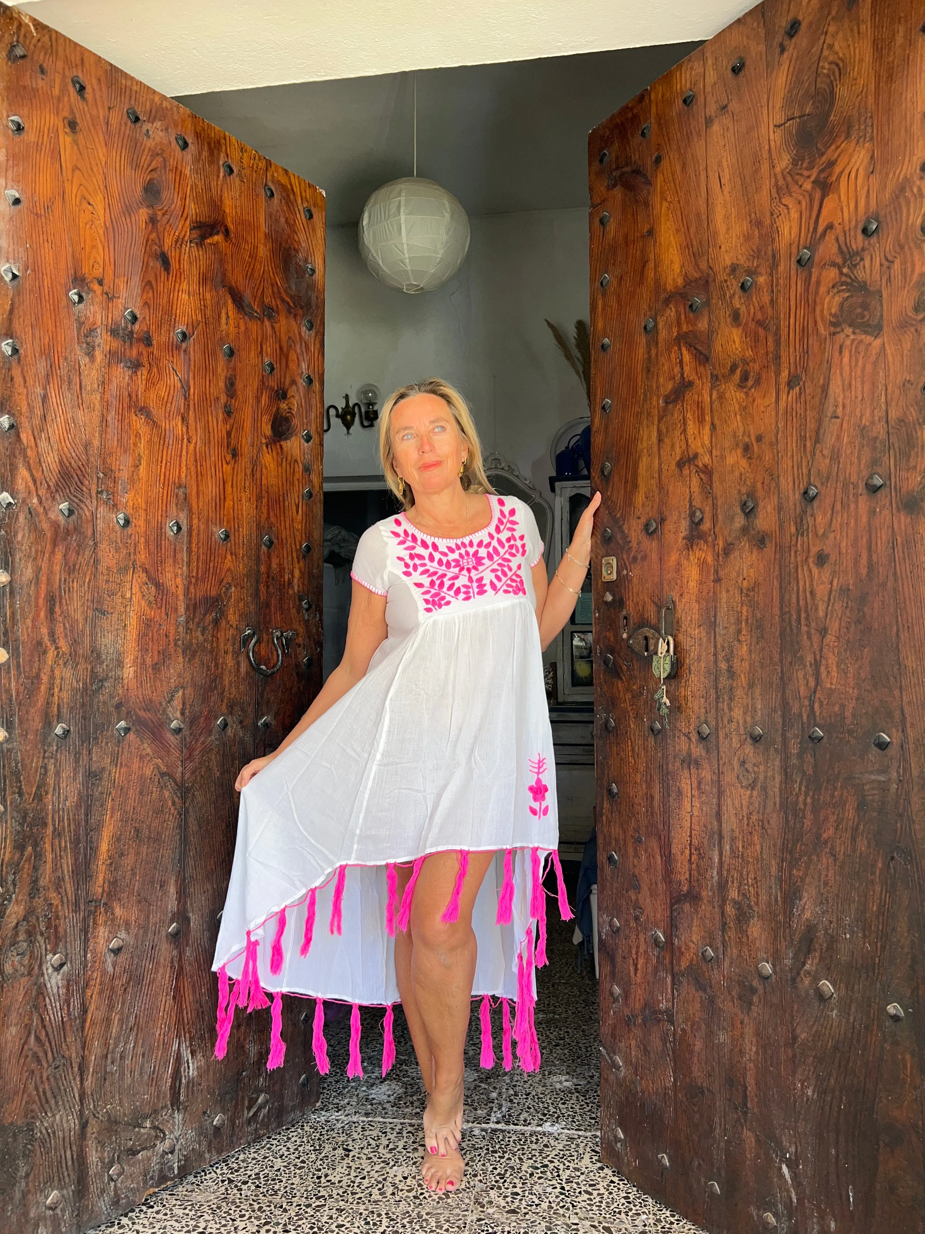 Hippy Summer dress Thai with hand embroidery