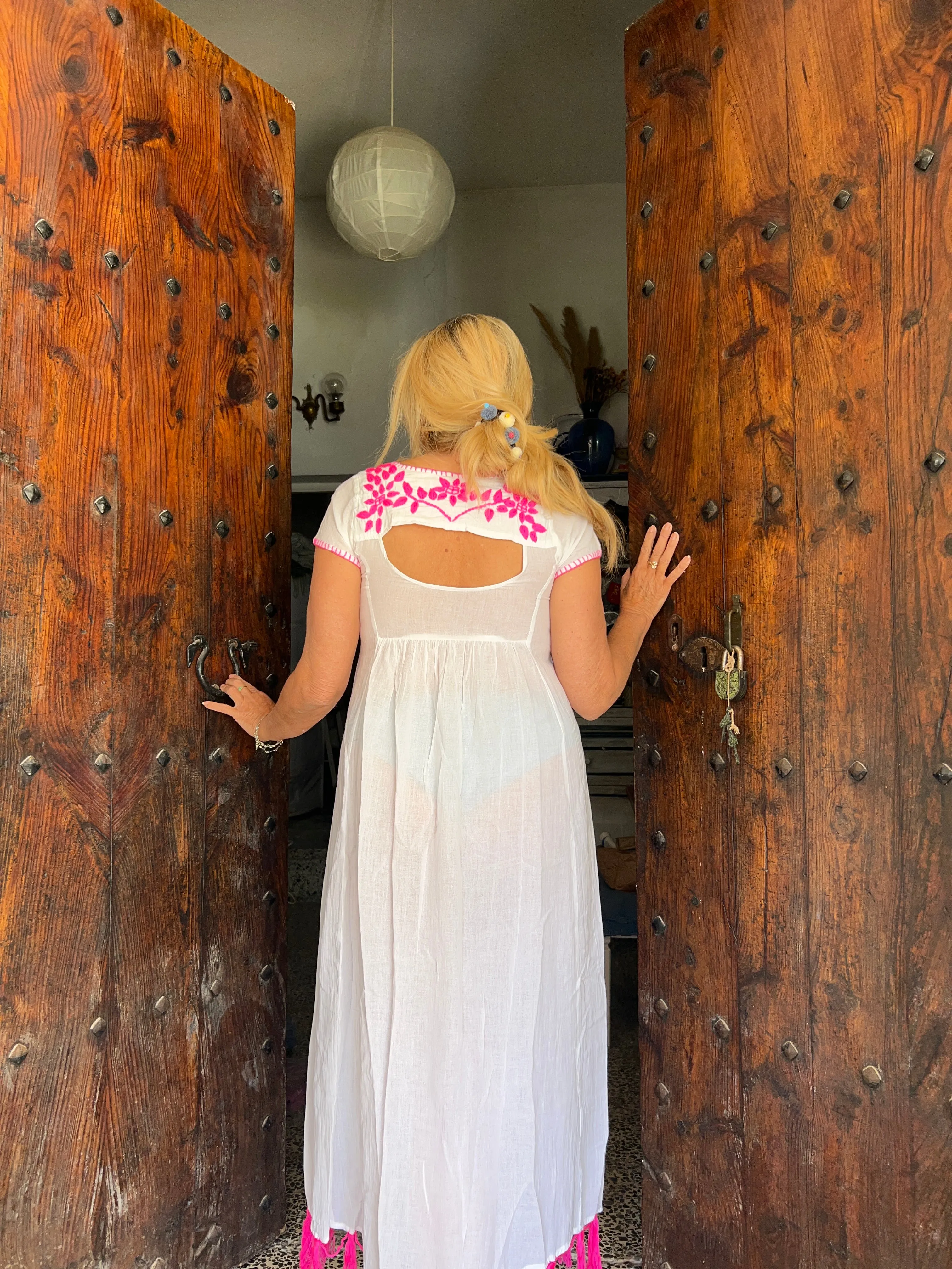 Hippy Summer dress Thai with hand embroidery