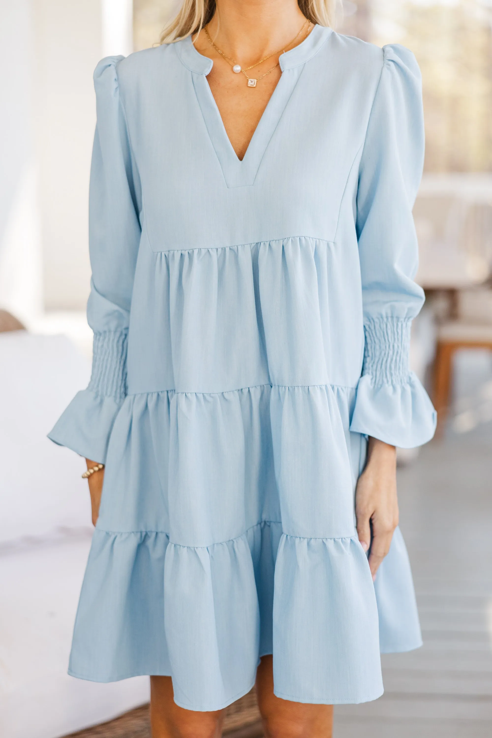 In Your Happy Place Light Blue Dress