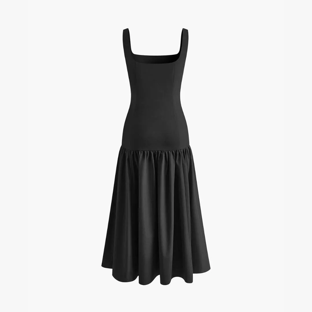 Ingrid™ | Minimalist Sleeveless Ruffle Dress