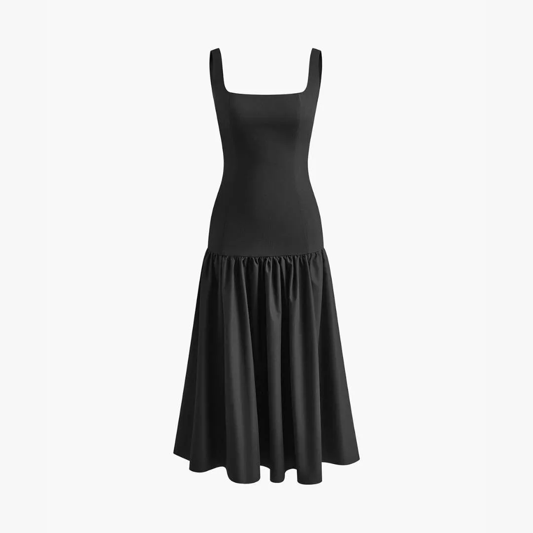 Ingrid™ | Minimalist Sleeveless Ruffle Dress