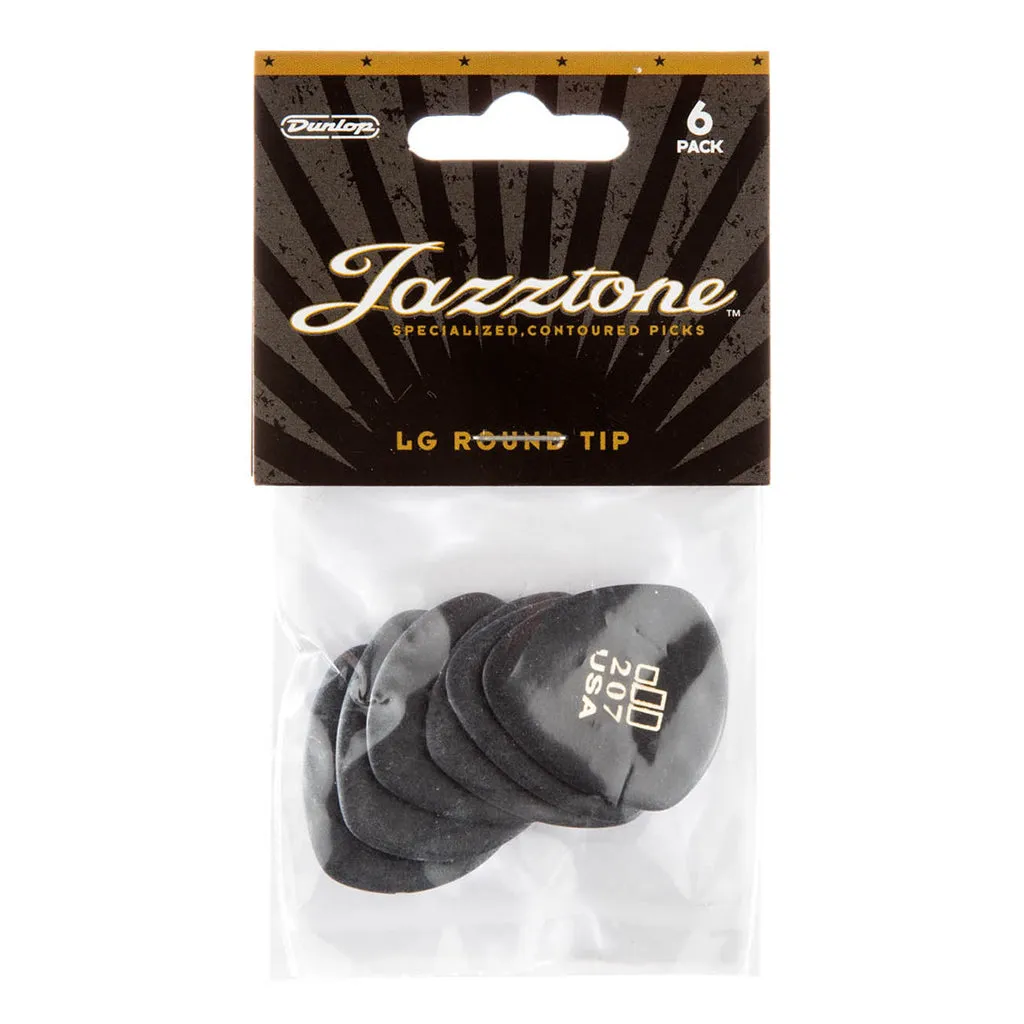 Jim Dunlop Jazztone Large Round Tip Picks - 6 Pack