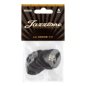 Jim Dunlop Jazztone Large Round Tip Picks - 6 Pack