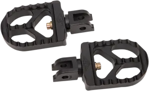 Joker Machine 08-57-6B Adjustable Serrated Short Footpegs - Black Anodized