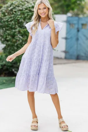 Make It Your Own Lavender Eyelet Tiered Dress