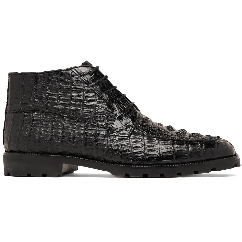 Marco Di Milano Martinelli in Black Caiman Crocodile Chukka Boots