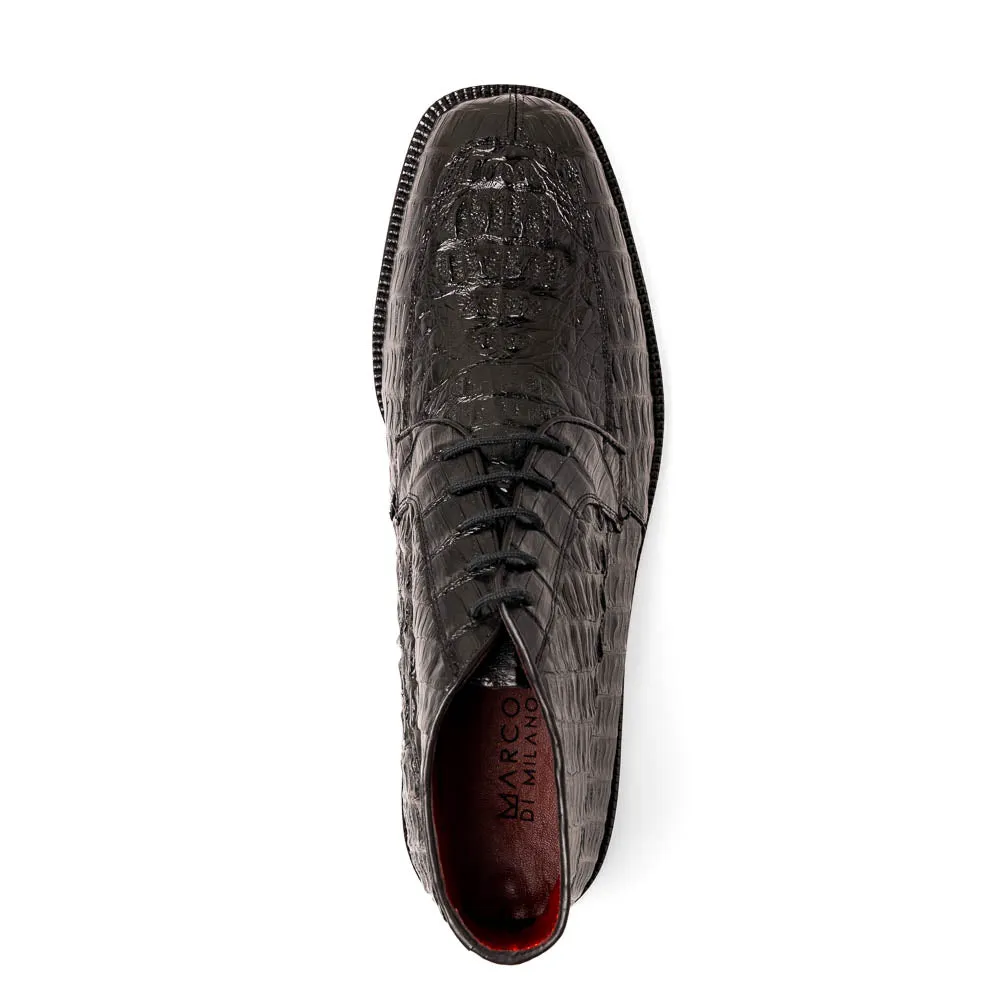 Marco Di Milano Martinelli in Black Caiman Crocodile Chukka Boots