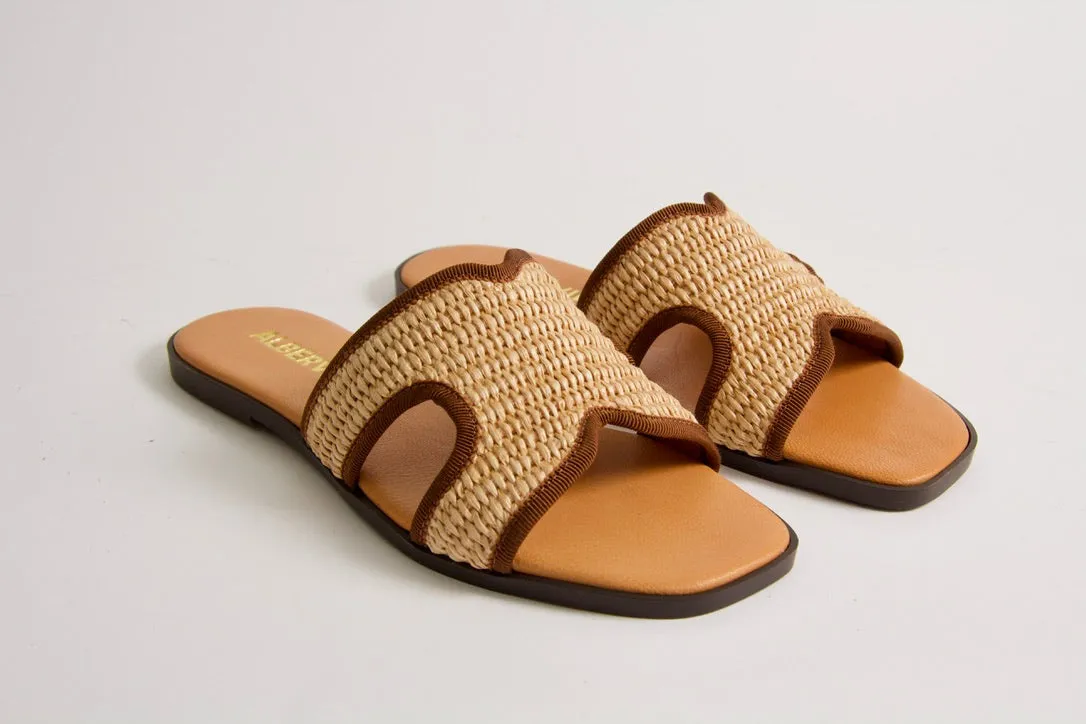 Marilyn Natural Rafia Sandals