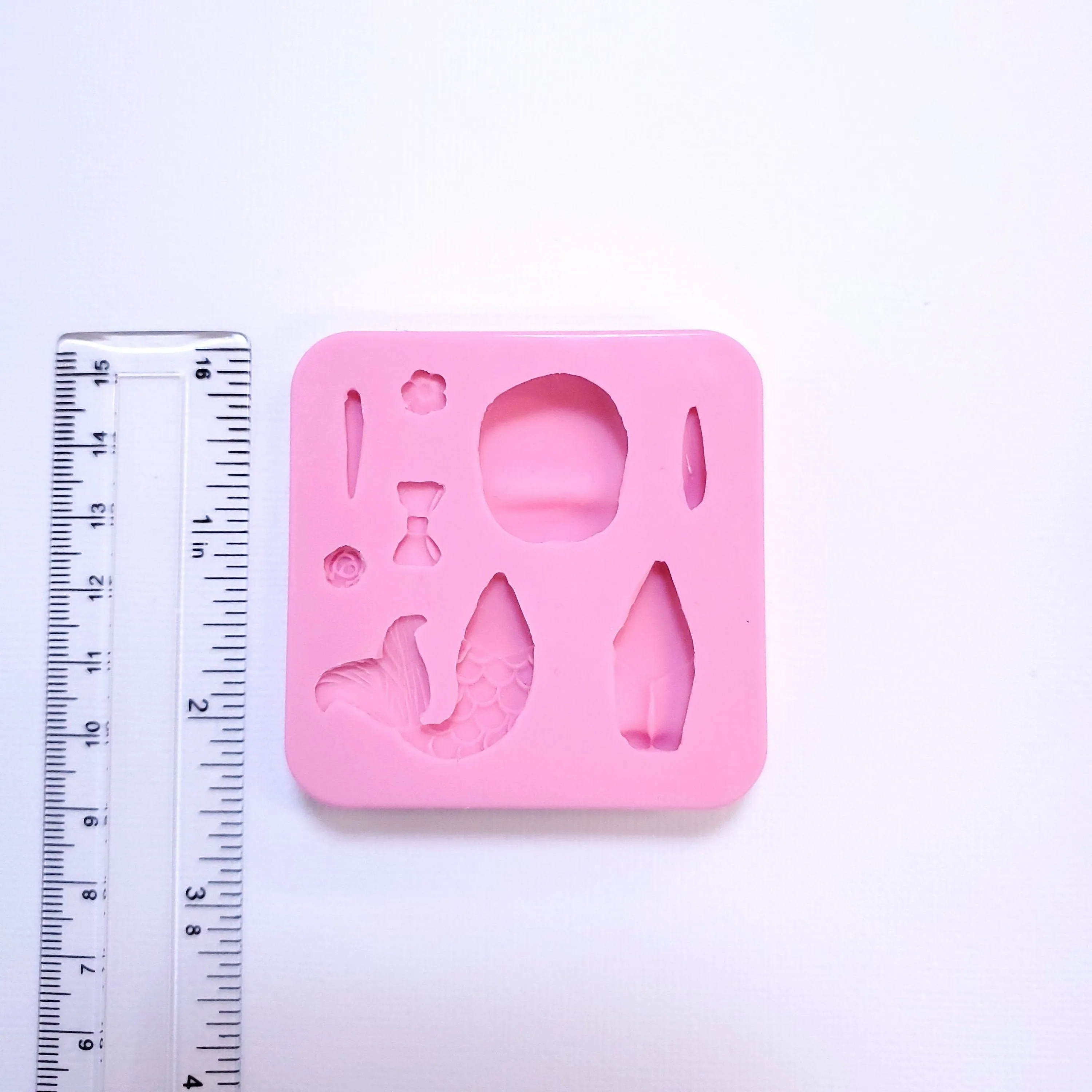 Mermaid Dolls silicone mold, polymer clay mini dolls Multi-Project Silicone mold NC101