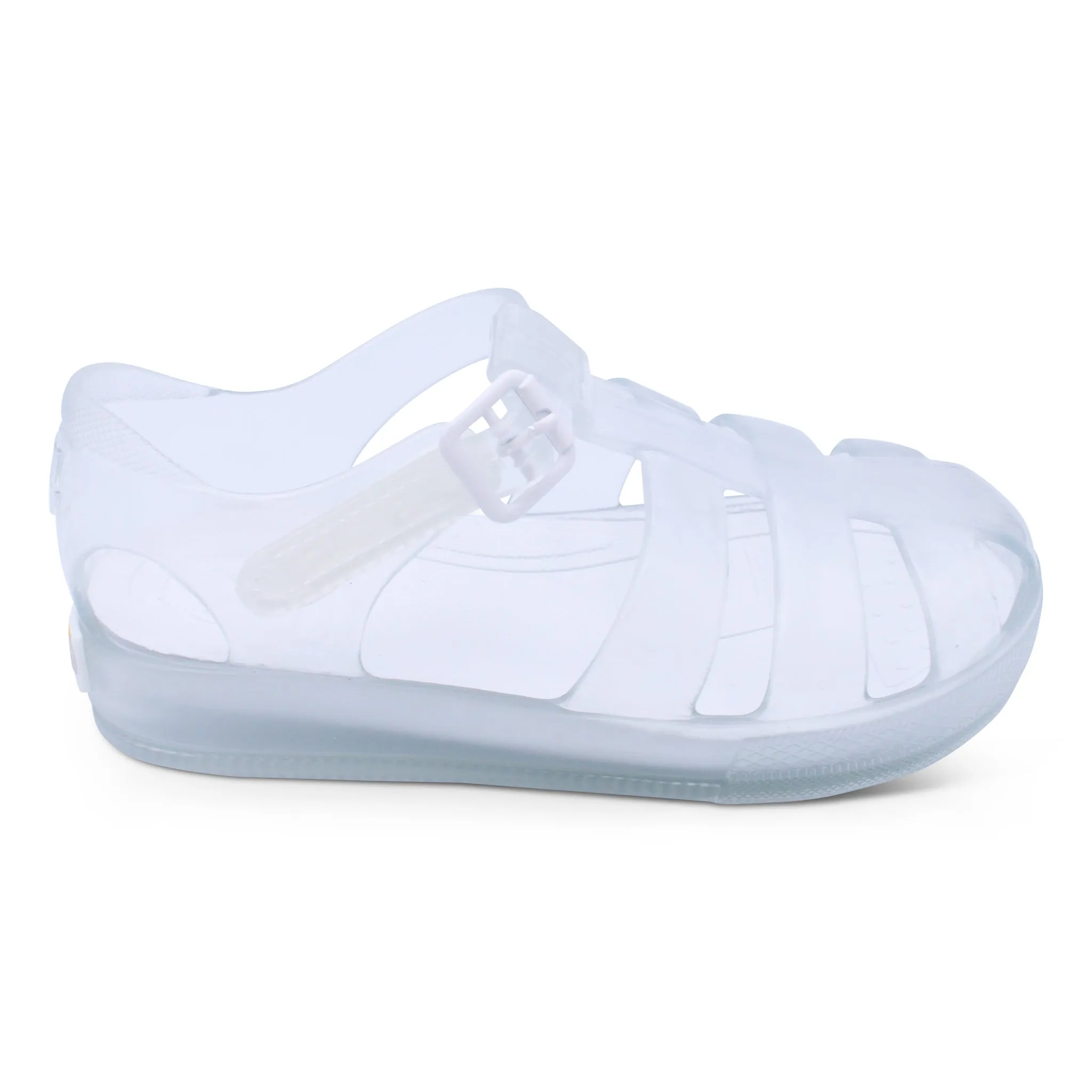 'Monaco' Unisex Clear with White Jelly Sandals