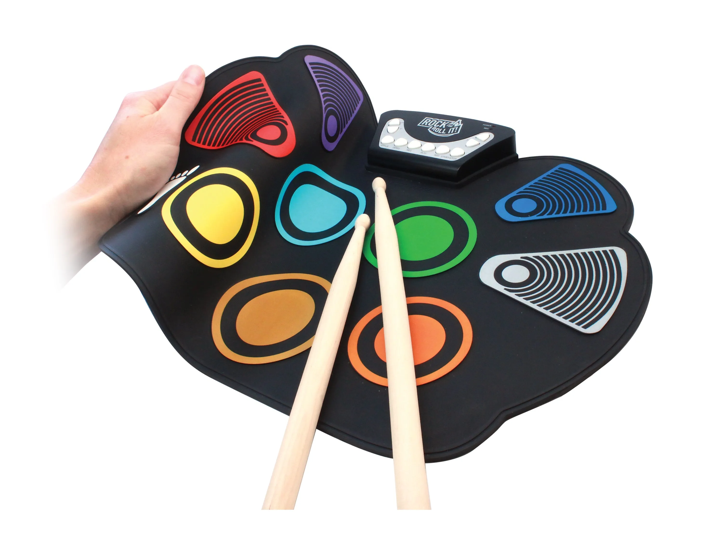 Mukikim Rock and Roll It! Color CODEDRUM Flexible Roll-Up Drum Kit