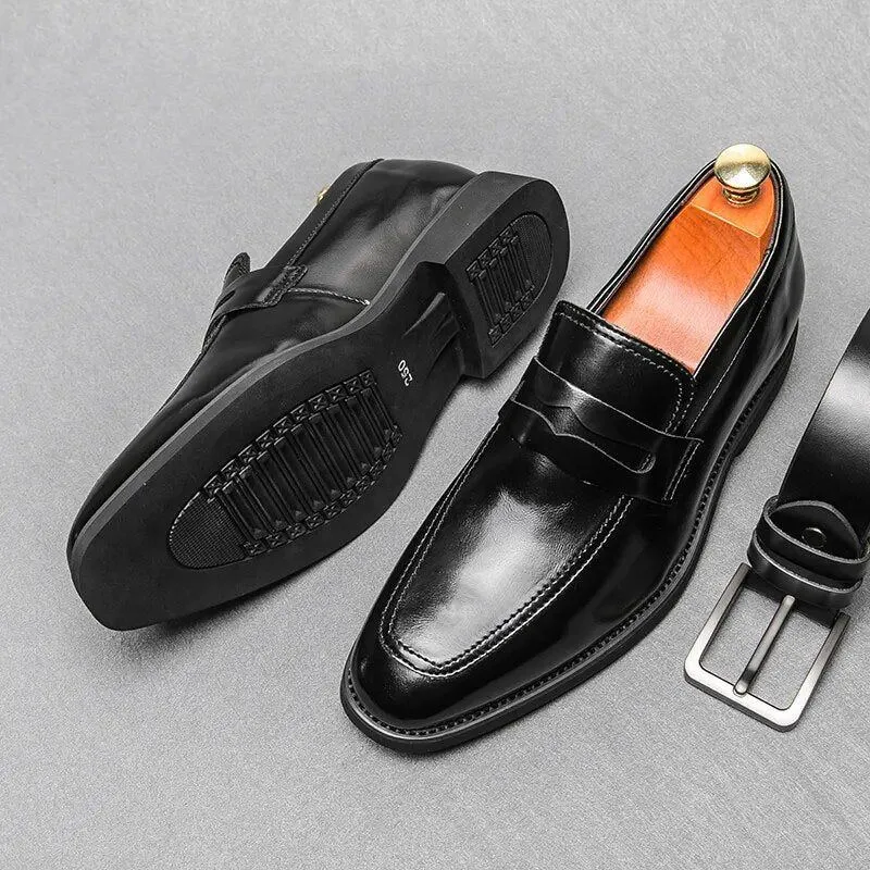New Men Leather Shoes For Men Luxury Slip On Business