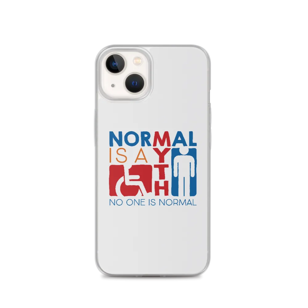 Normal is a Myth (Sign Icons) iPhone Case