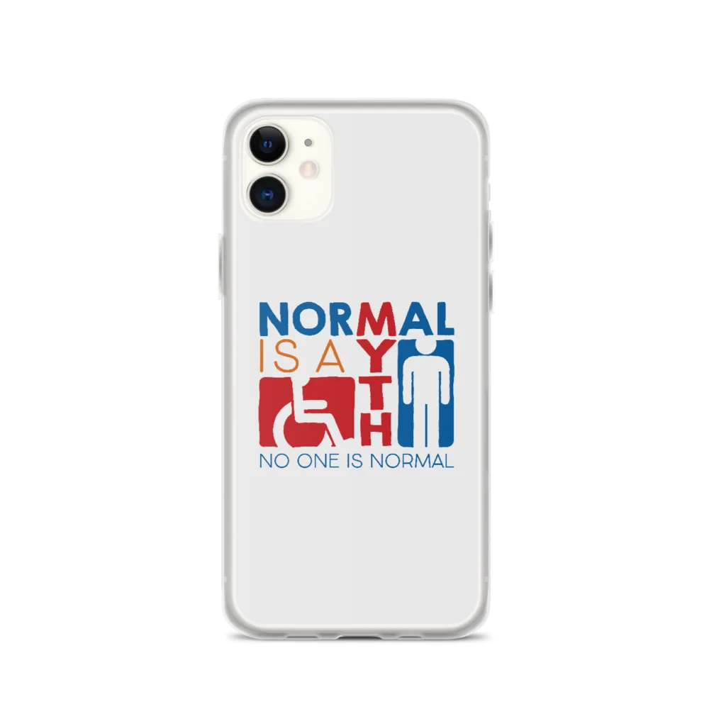 Normal is a Myth (Sign Icons) iPhone Case