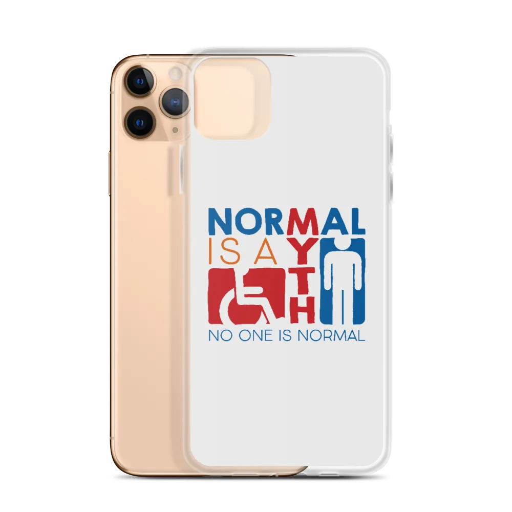 Normal is a Myth (Sign Icons) iPhone Case