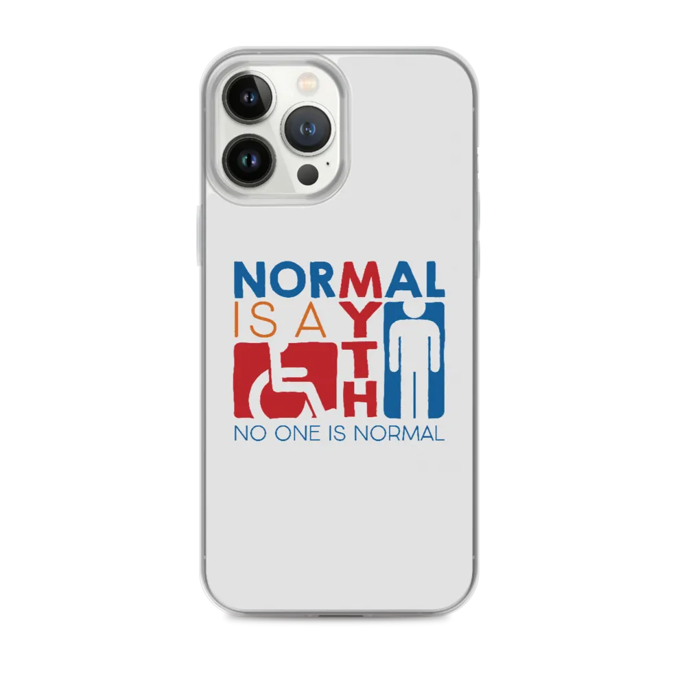 Normal is a Myth (Sign Icons) iPhone Case
