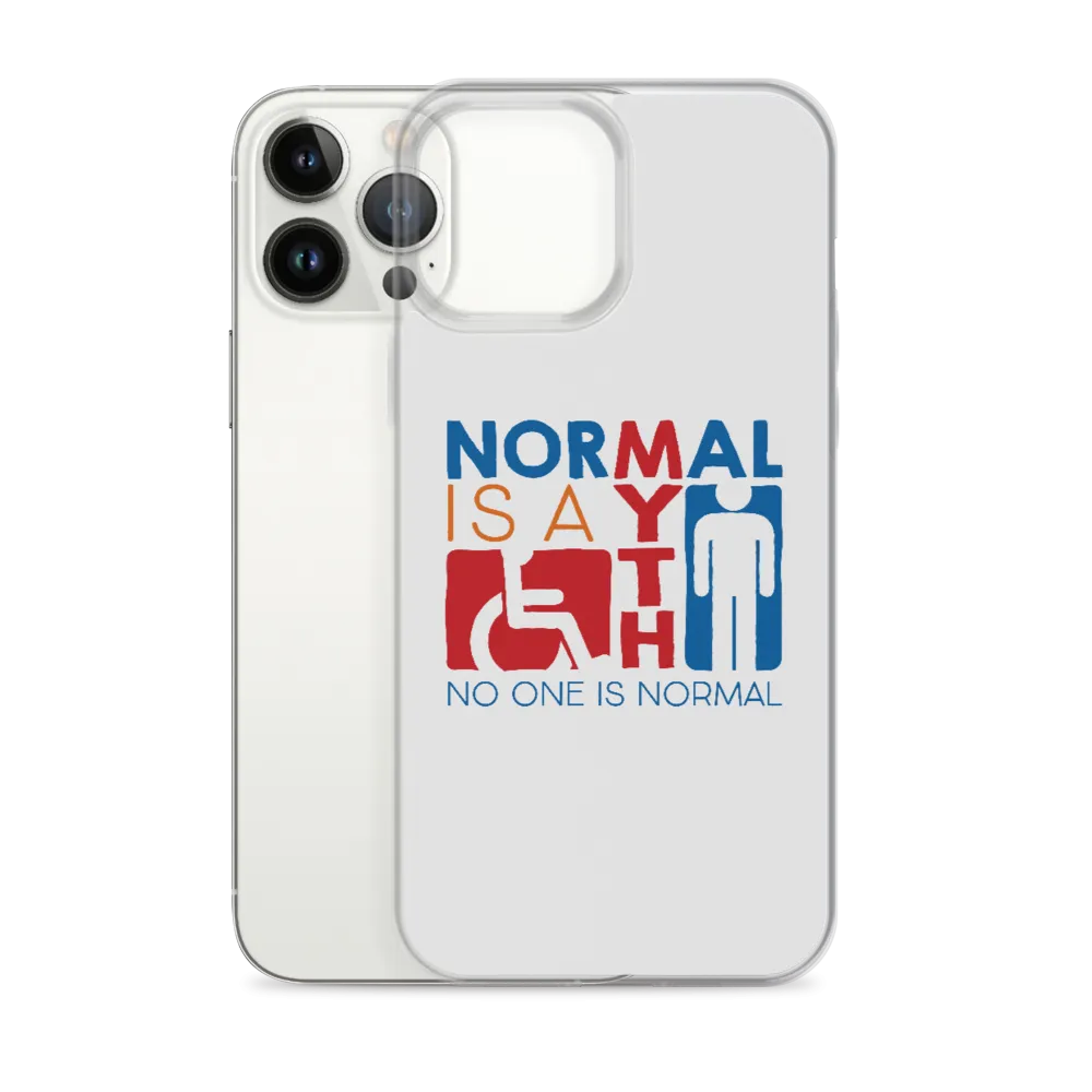 Normal is a Myth (Sign Icons) iPhone Case