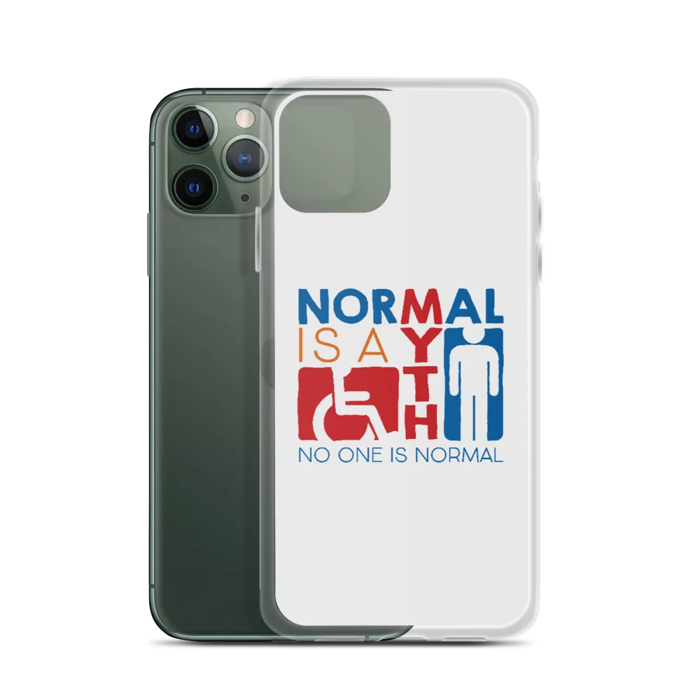 Normal is a Myth (Sign Icons) iPhone Case