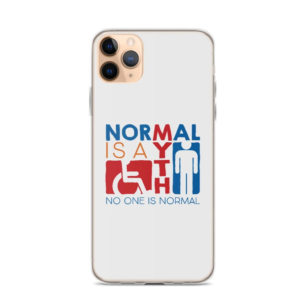 Normal is a Myth (Sign Icons) iPhone Case