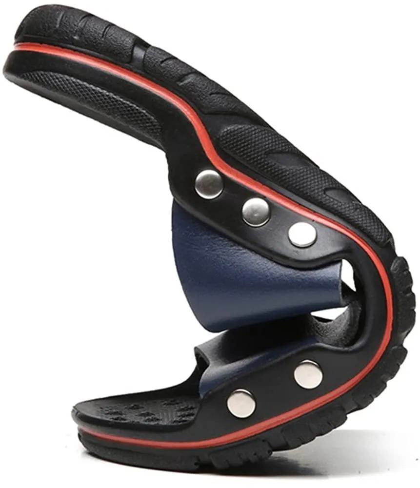 NXY Mens Casual Open Toe Slide Sandals Summer Slippers Breathable Walking Beach Sandals