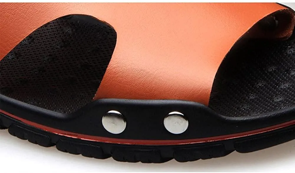 NXY Mens Casual Open Toe Slide Sandals Summer Slippers Breathable Walking Beach Sandals
