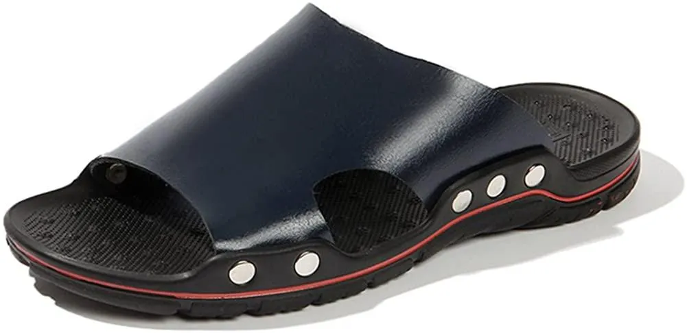 NXY Mens Casual Open Toe Slide Sandals Summer Slippers Breathable Walking Beach Sandals