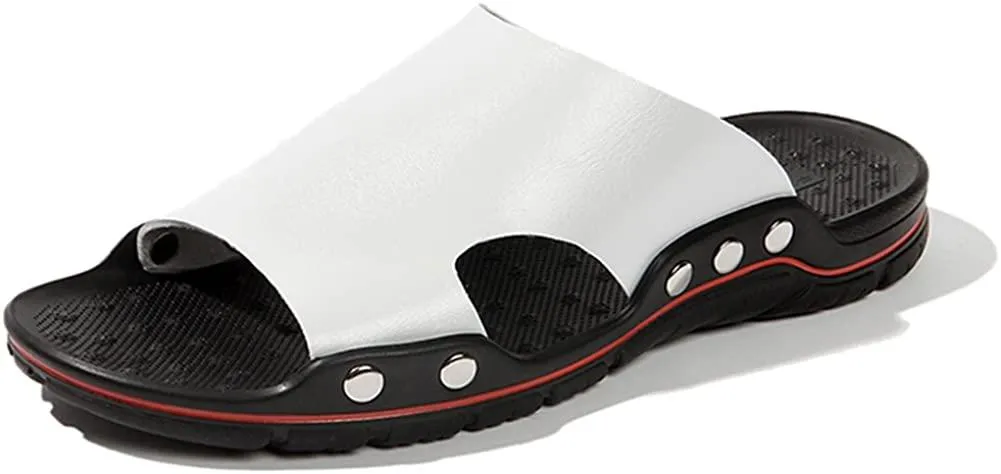 NXY Mens Casual Open Toe Slide Sandals Summer Slippers Breathable Walking Beach Sandals