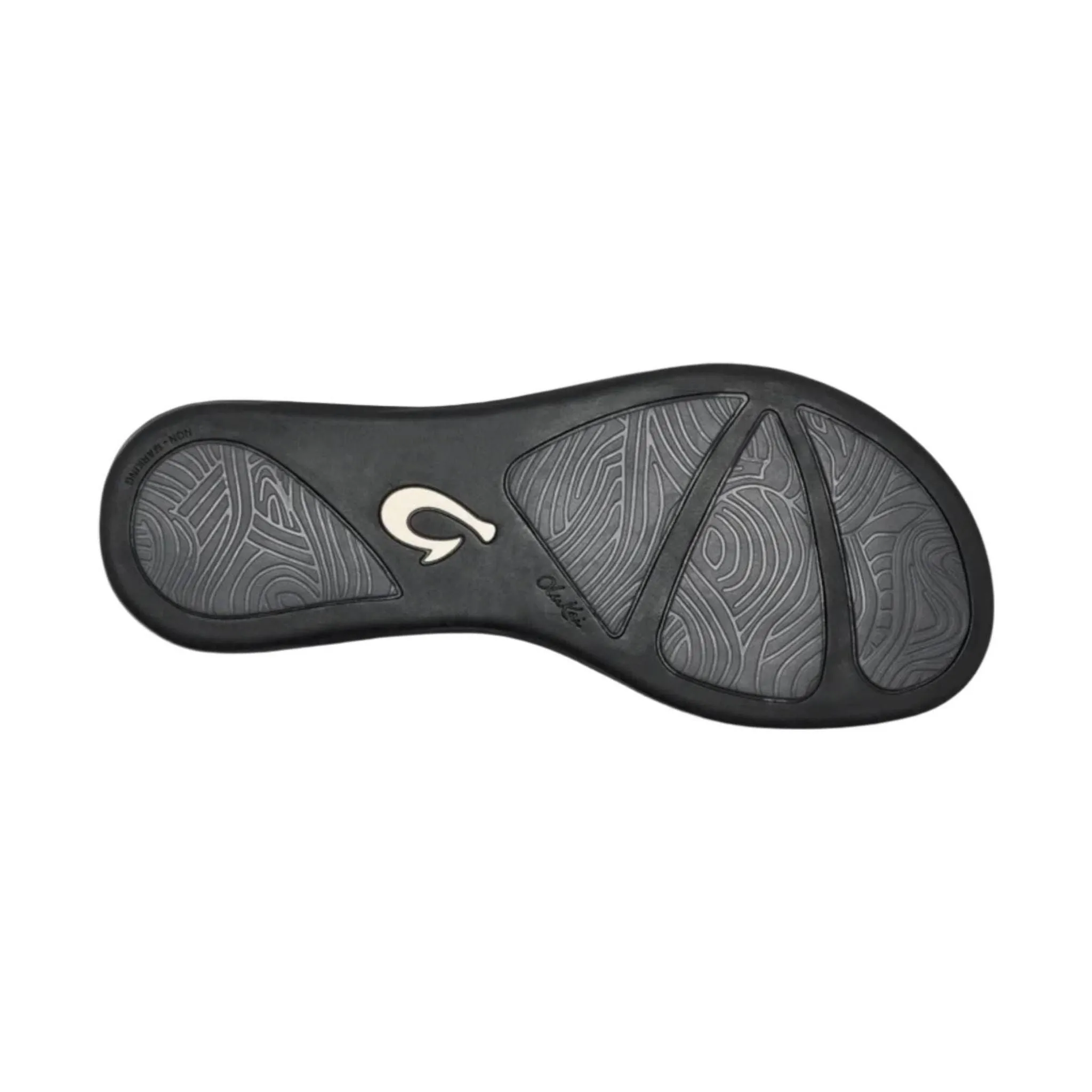 OluKai Women's Honu Leather Beach Sandals - Black