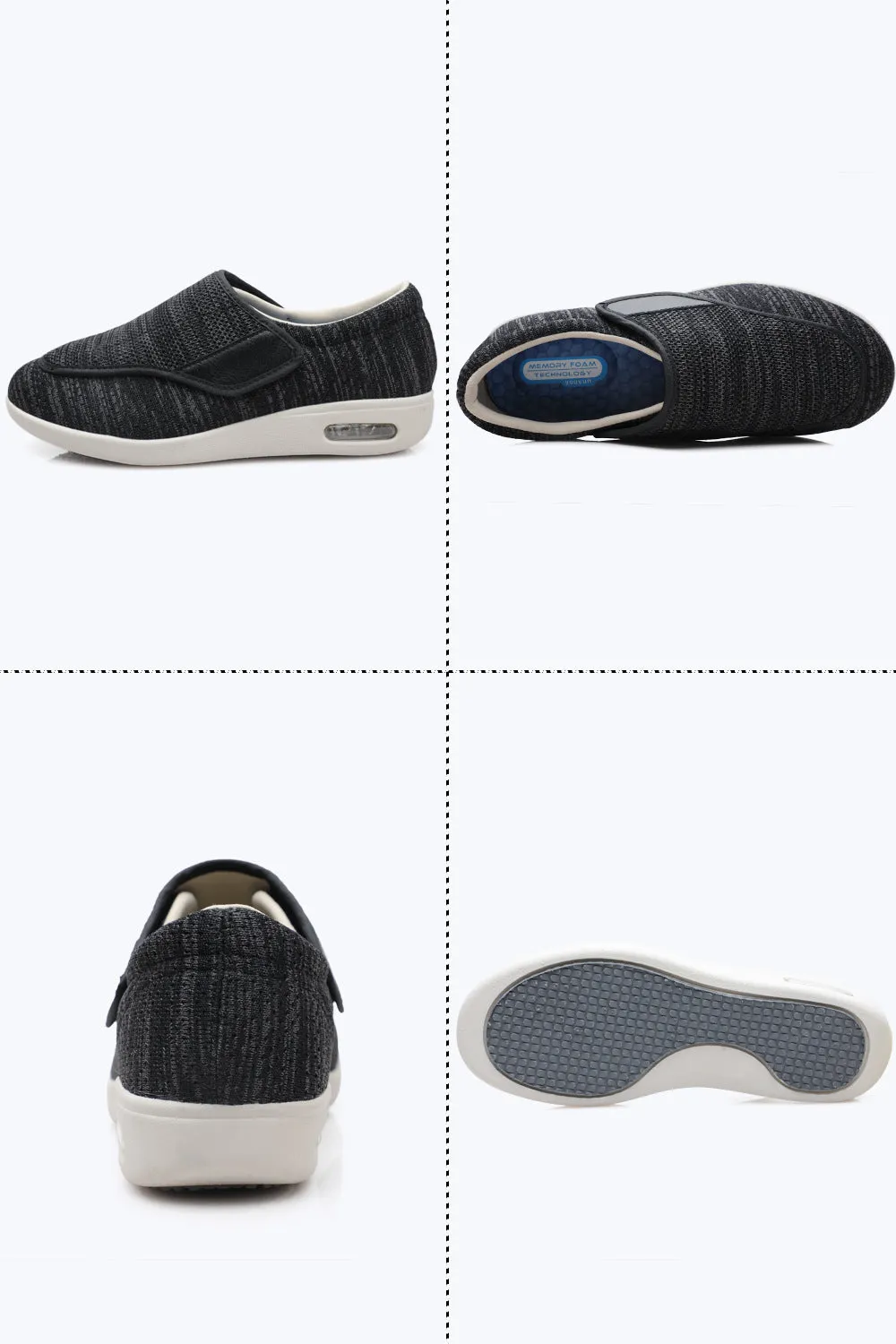 Orthopedic Velcro Air Cushion Walking Wide Shoes