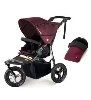 Out n About Nipper V5 Single Pushchair with Footmuff - Bramble Berry